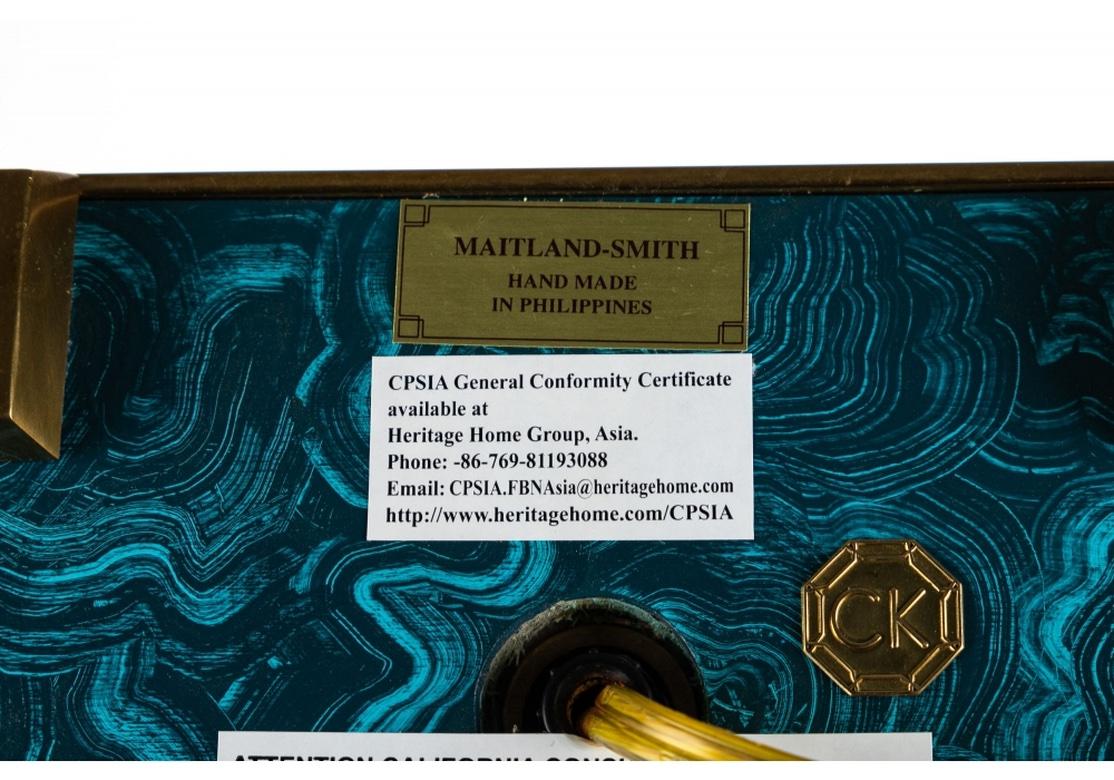Fine Maitland-Smith Faux Malachite Table Lamp 5
