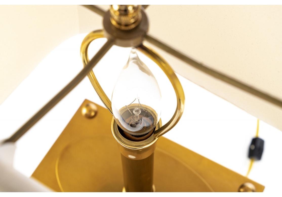 Brass Fine Maitland-Smith Faux Malachite Table Lamp