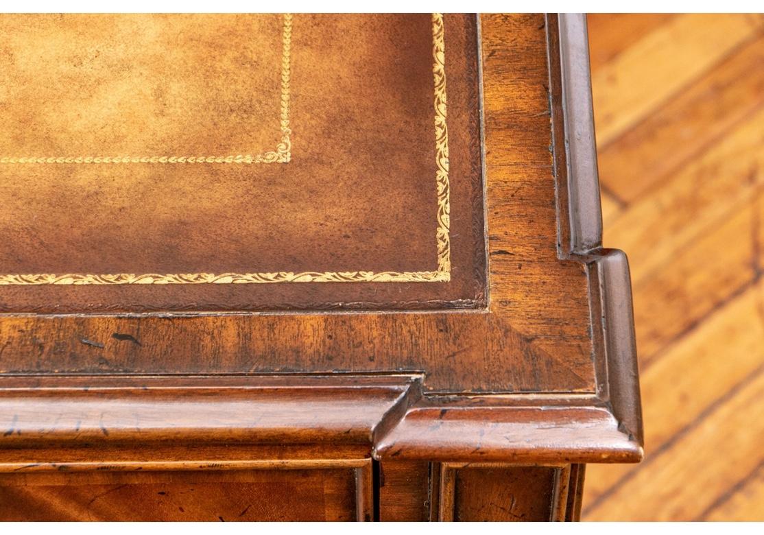 Fine Maitland - Smith French Regency Style Burled Mahogany Leather Top Desk 6