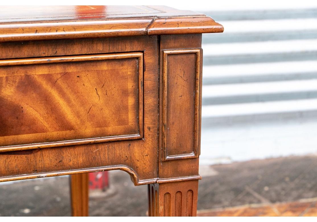Fine Maitland - Smith French Regency Style Burled Mahogany Leather Top Desk 3