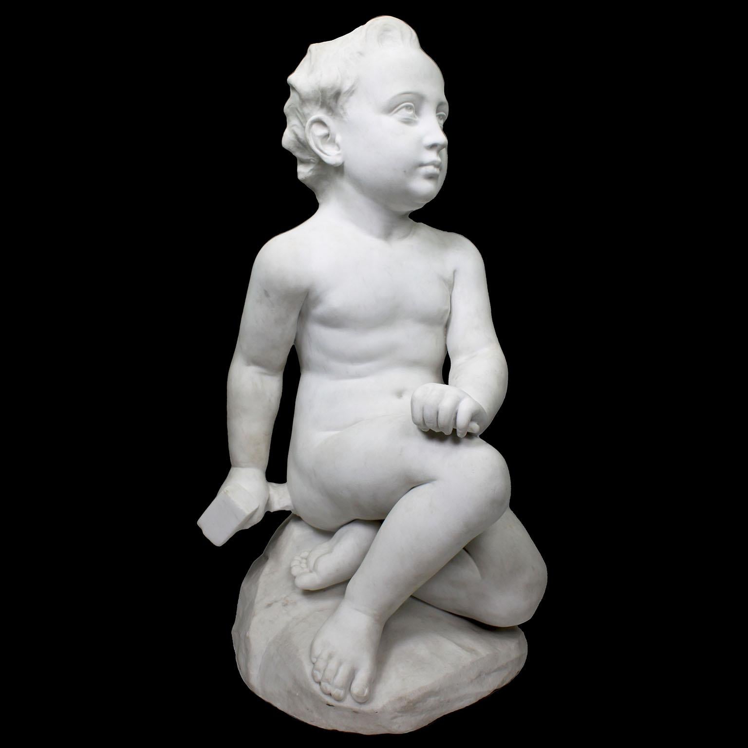 Neoclassical Revival Fine Marble Sculpture of 