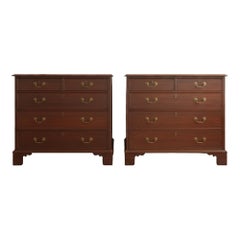 Fine Matched Pair of George III Mahogany Chests of Drawers, Circa 1780