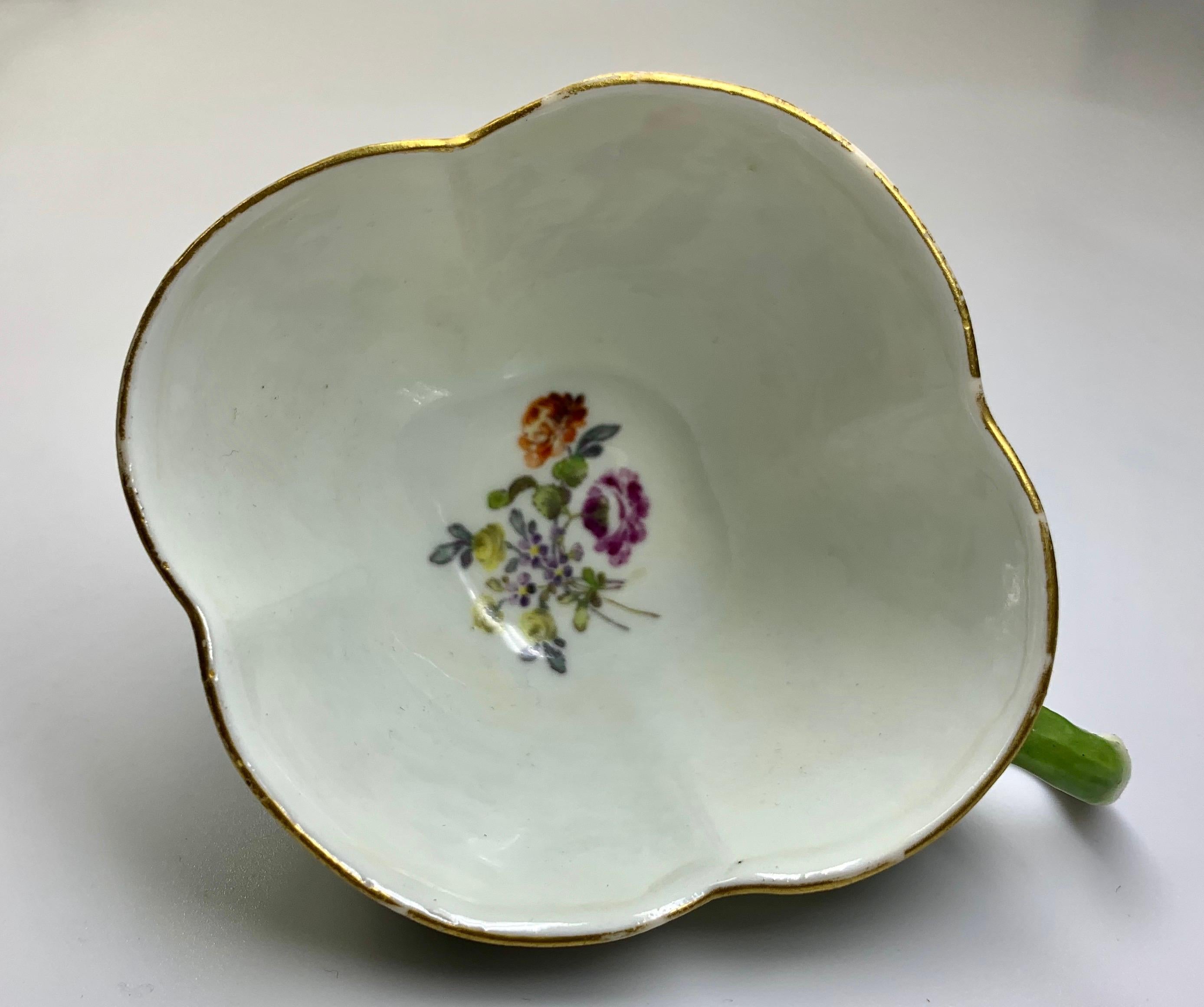 Fine Meissen Marcolini Teabowl & Saucer, Moulded Rococo Panels 6