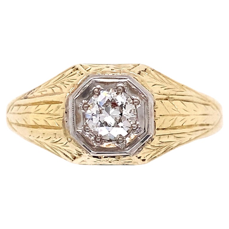 Fine Men'S Old European Cut Diamond Art Deco Gold Ring Estate Fine Jewelry  For Sale At 1Stdibs | Antique European Cut Diamond, Mens Art Deco Ring