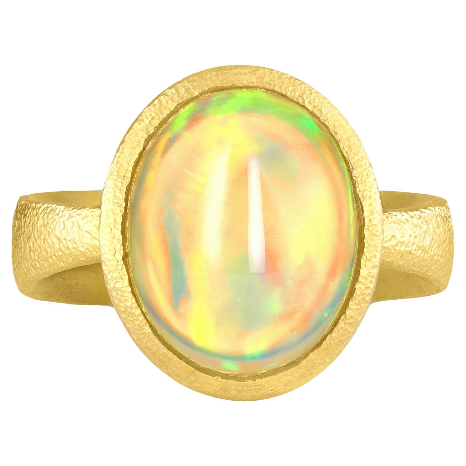 Anello unico di cristallo messicano Opale 22k, Devta Doolan 2024 in vendita