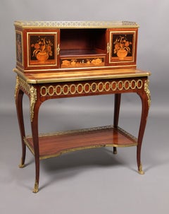 Fine Mid-19th Century Gilt Bronze Mounted Marquetry Desk by Guillaume Lexcellent
