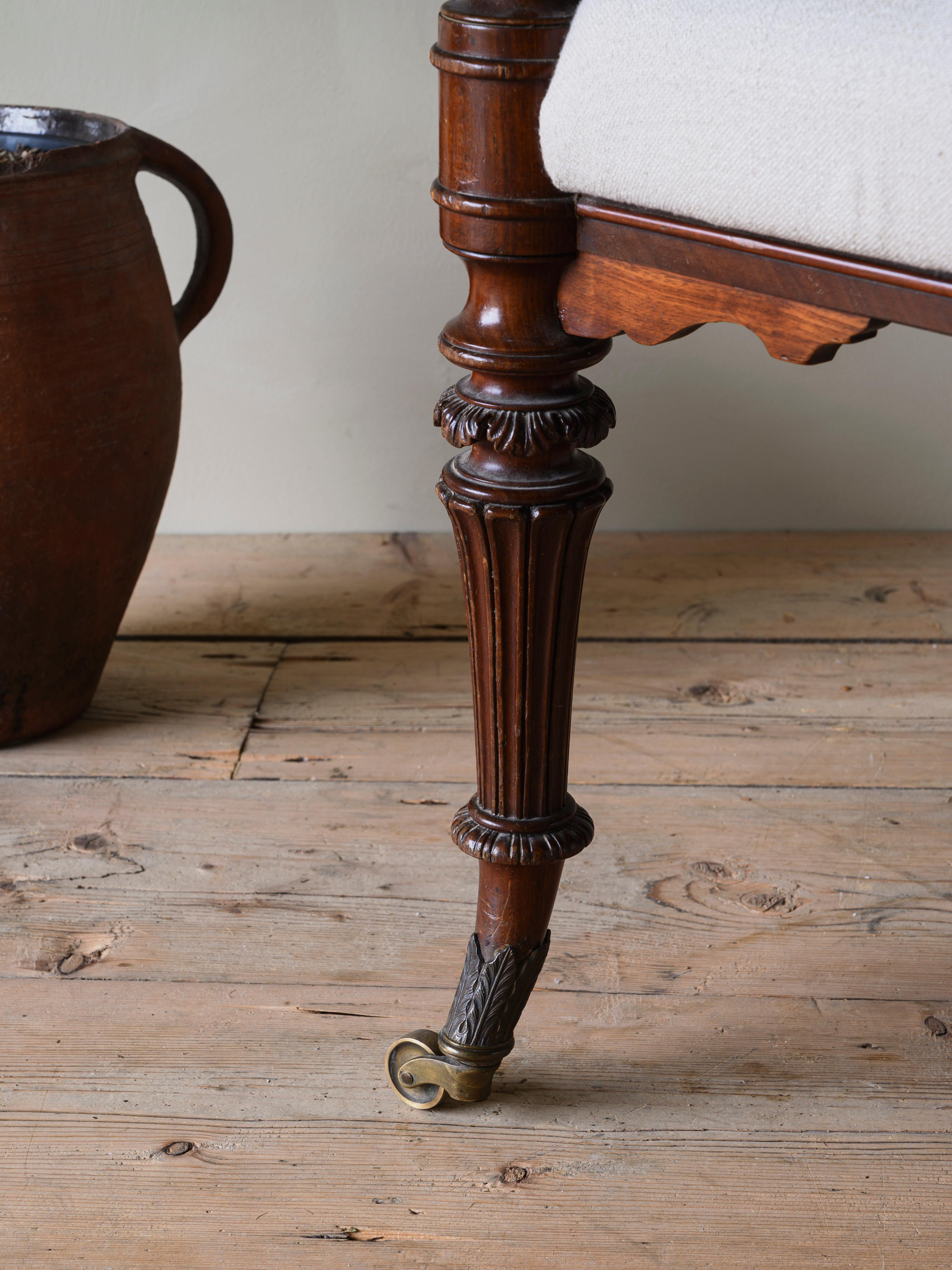 Mahogany Fine Mid 19th Century Neoclassical Armchair