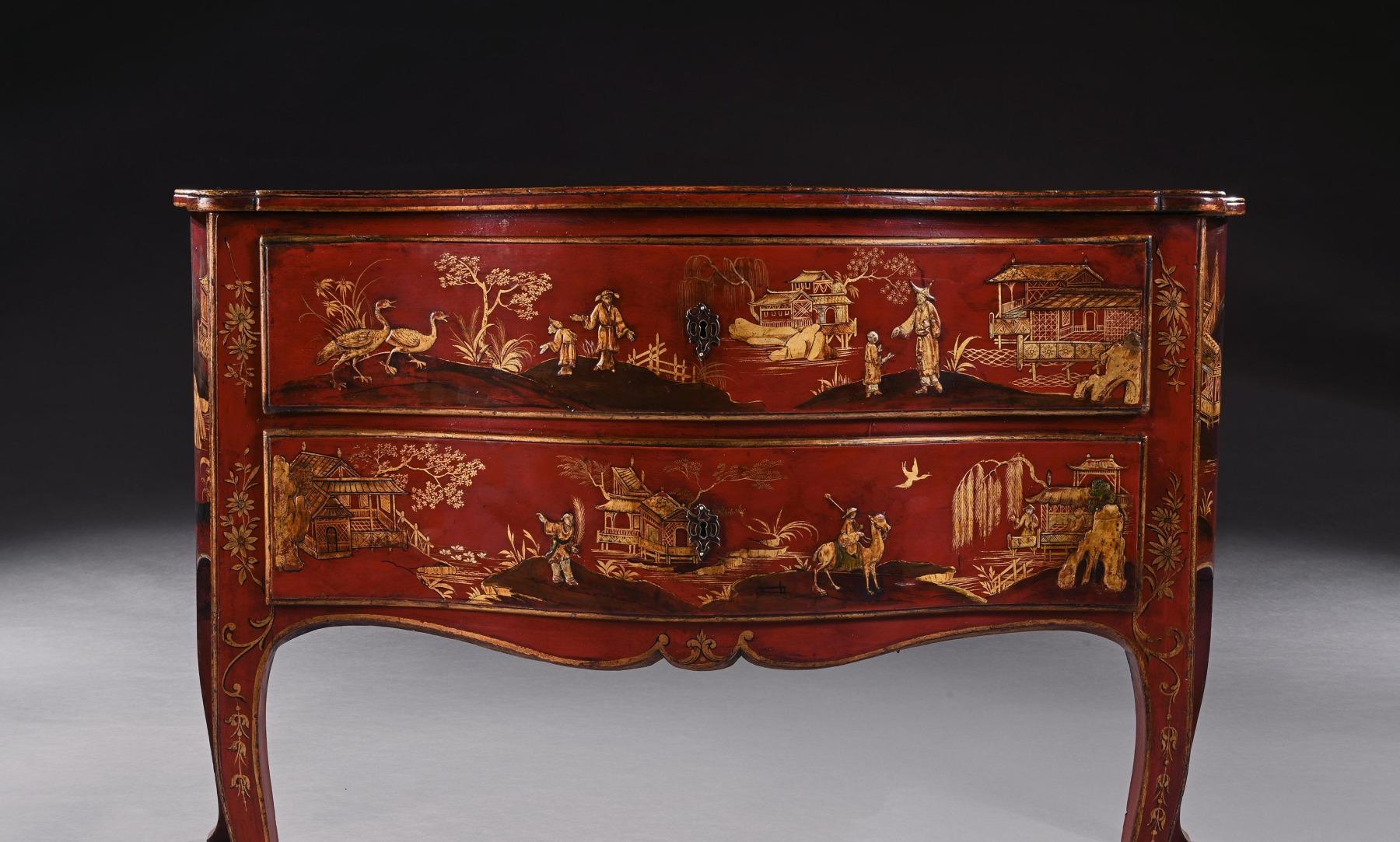 Commode con laccatura o con pannelli di giapano del XIX secolo in stile rococò in vendita 2