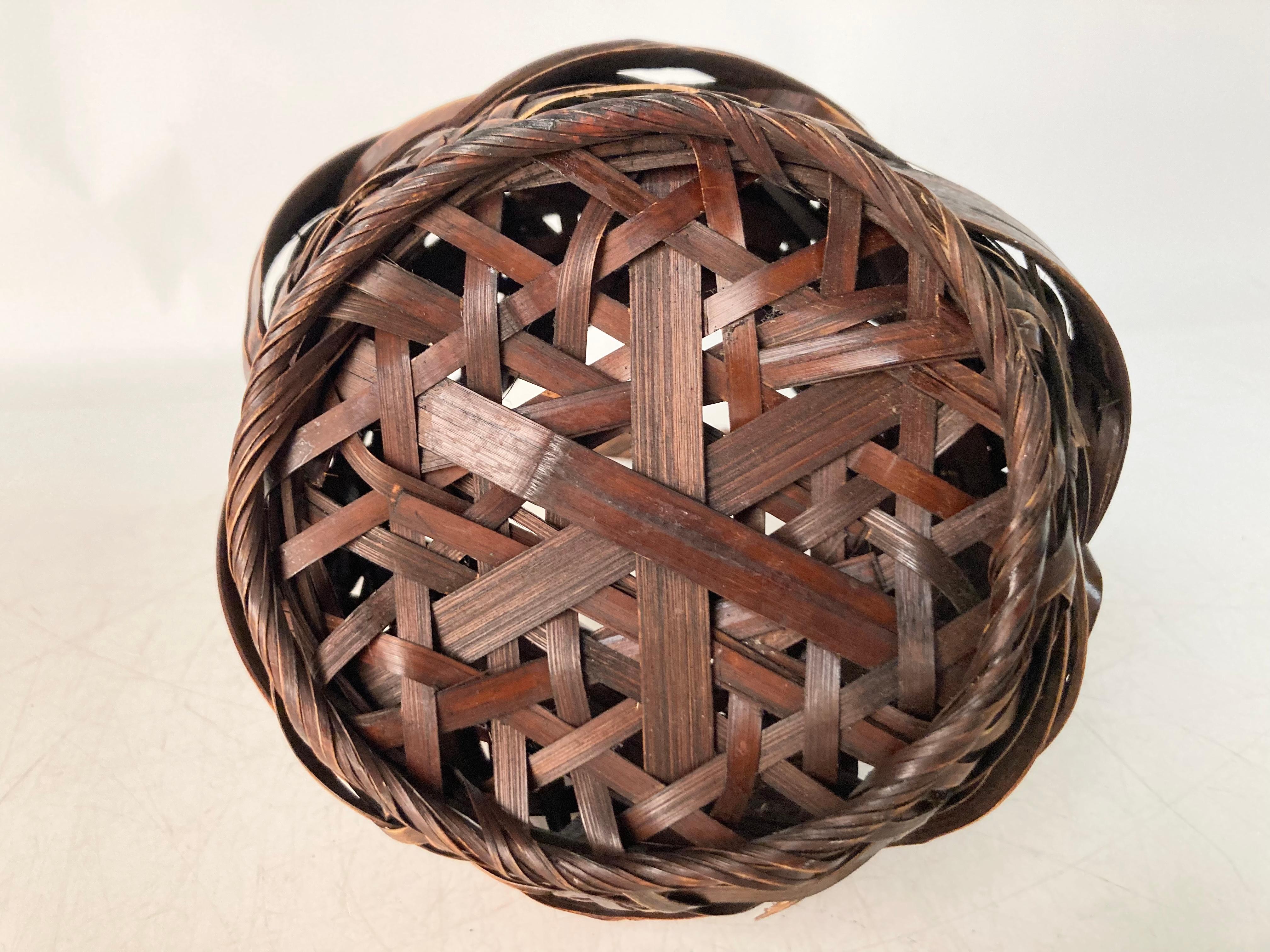 Fine Mid 20th C. Japanese Bamboo Ikebana Basket 7