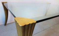 Fine Mid-Century Brass and Glass Coffee Table