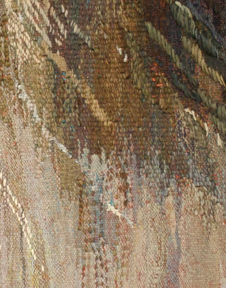 Wool Fine Mid Century Designer French Tapestry Signed by Artist 5’4