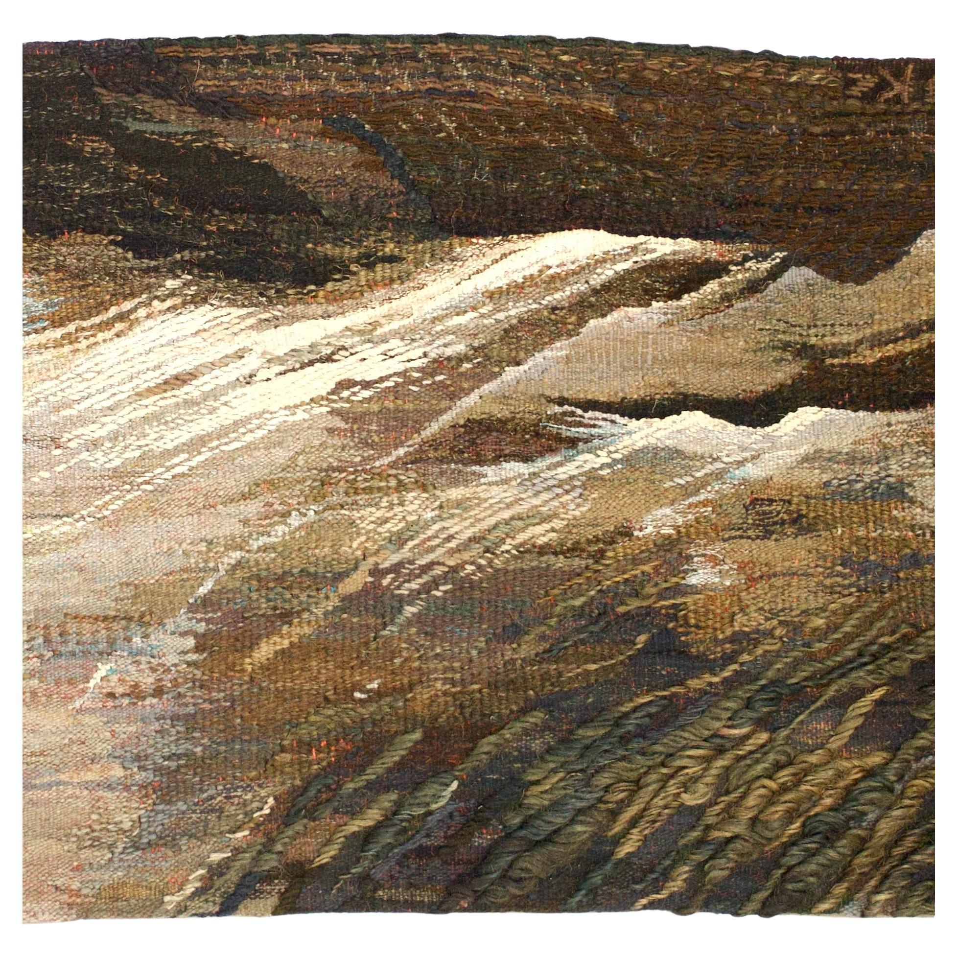 Fine Mid Century Designer French Tapestry Signed by Artist 5’4" x 6’9”