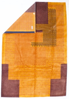 Fine Mid Century Französisch Artistic Design Wolle Teppich 6'8 x 9'9"