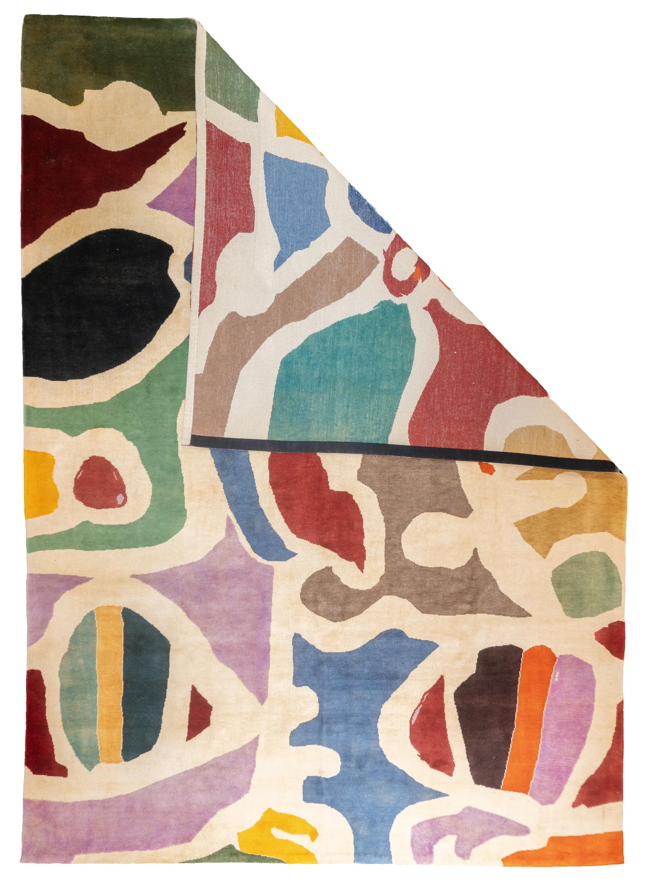 Fine Mid Century French Artistic Wool Rug 6'6