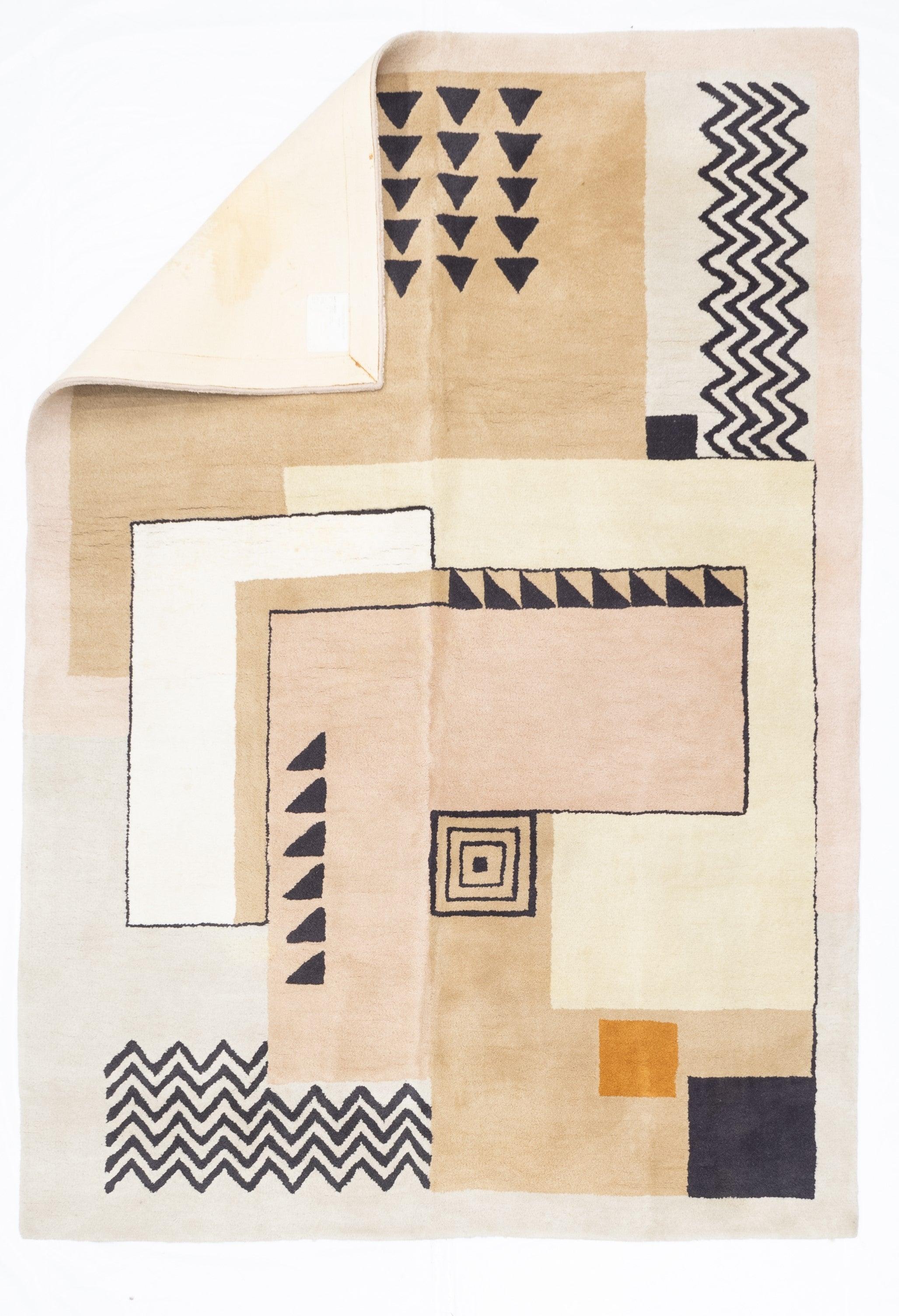 Fine Mid Century French Rug Da Silva Design  5'11'' x 8'6''. In particular, the NE Chinese room size, scatter, runner and round pieces of the 1920’s and 30’s with purely abstract, or Chinese-y designs, in either sharp or somewhat muted palettes.