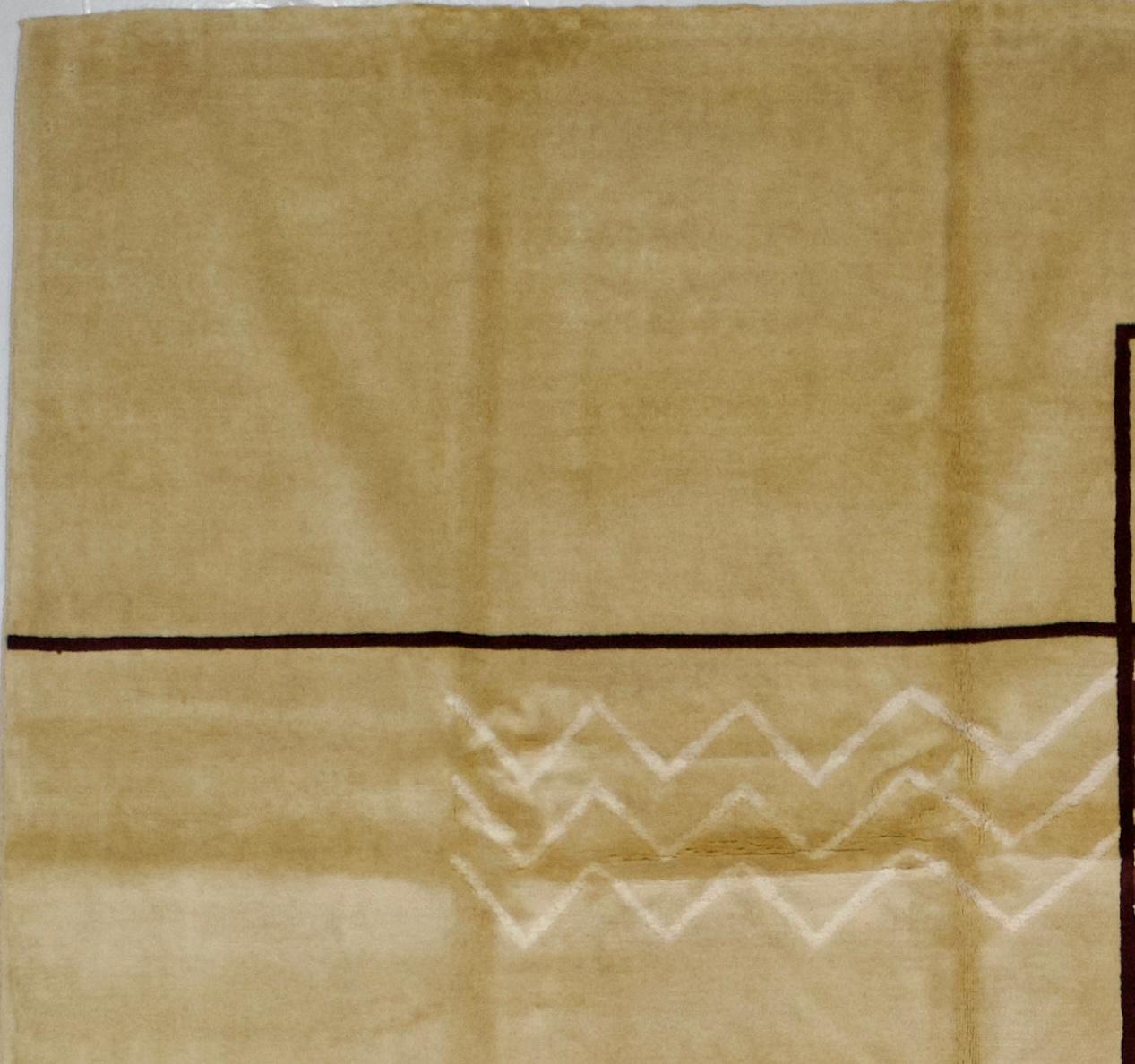 20th Century Fine Mid Century French Rug Dasilvia Design 6'3