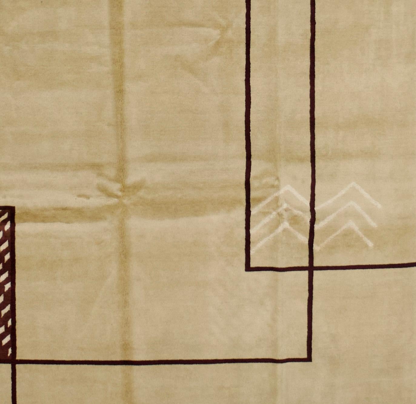 Fine Mid Century French Rug Dasilvia Design 6'3