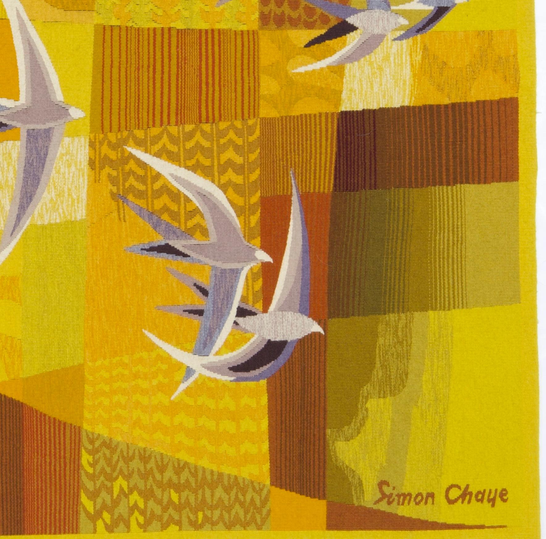 Fine Mid century French tapestry Signed by Simon Chaye 4’0