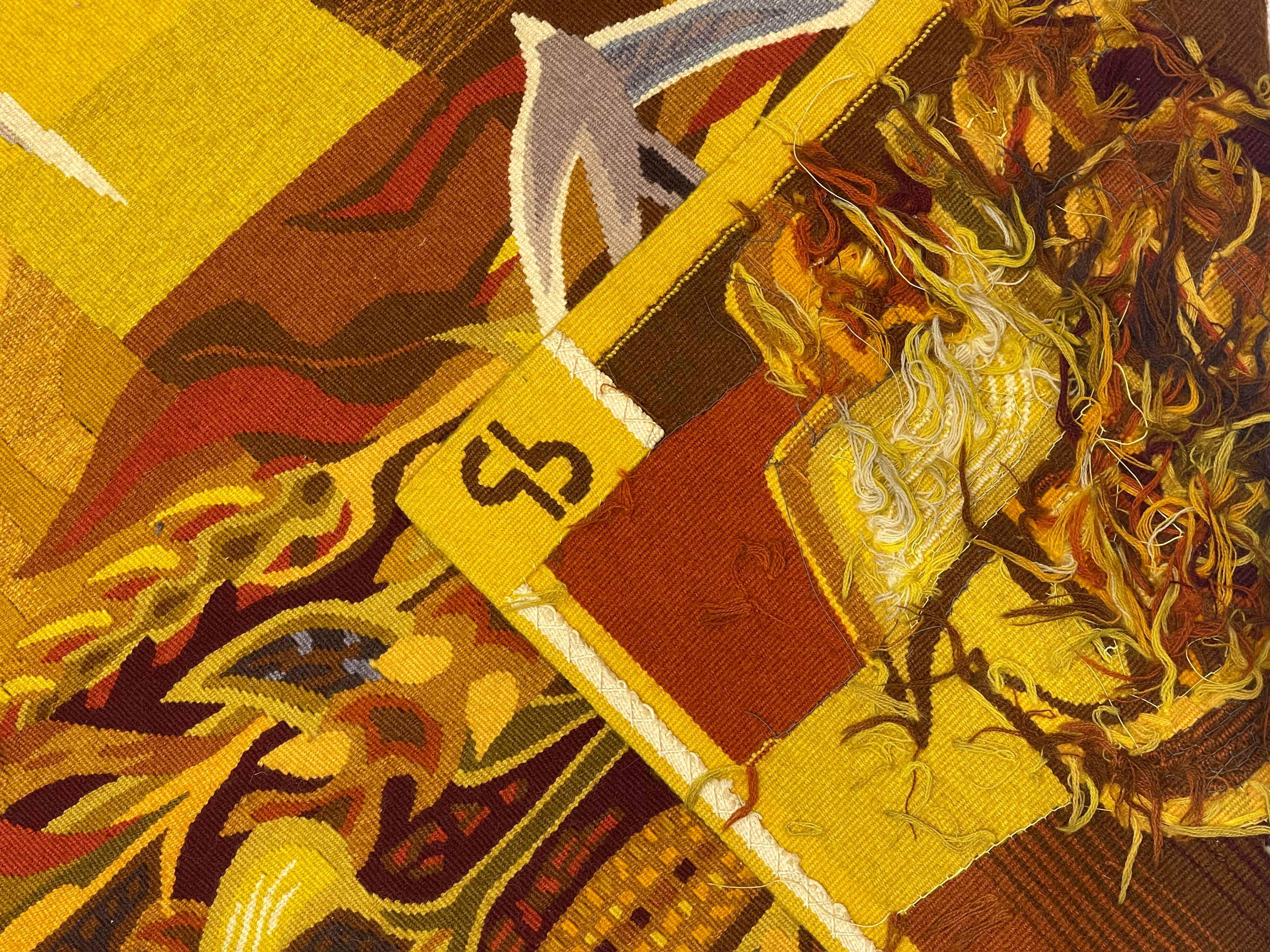 Fine Mid century French tapestry Signed by Simon Chaye 4’0