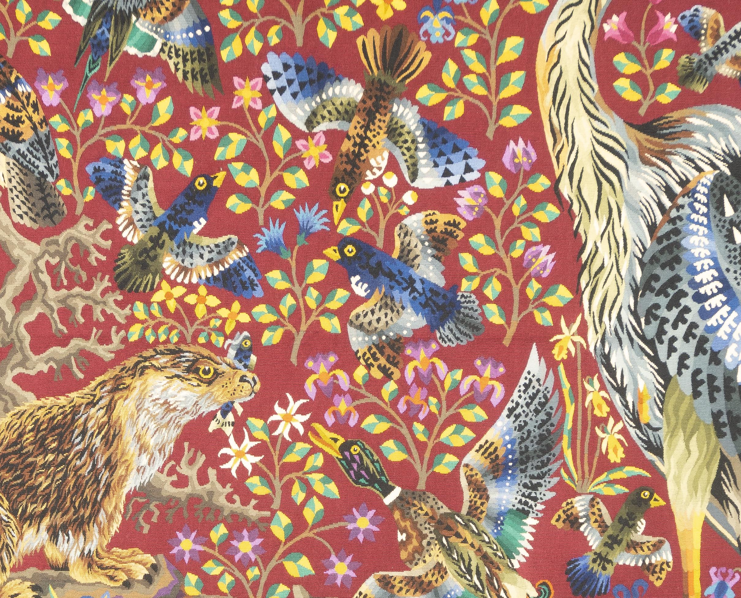 Fine Mid Century French Tapestry Signed Parrot 5’7