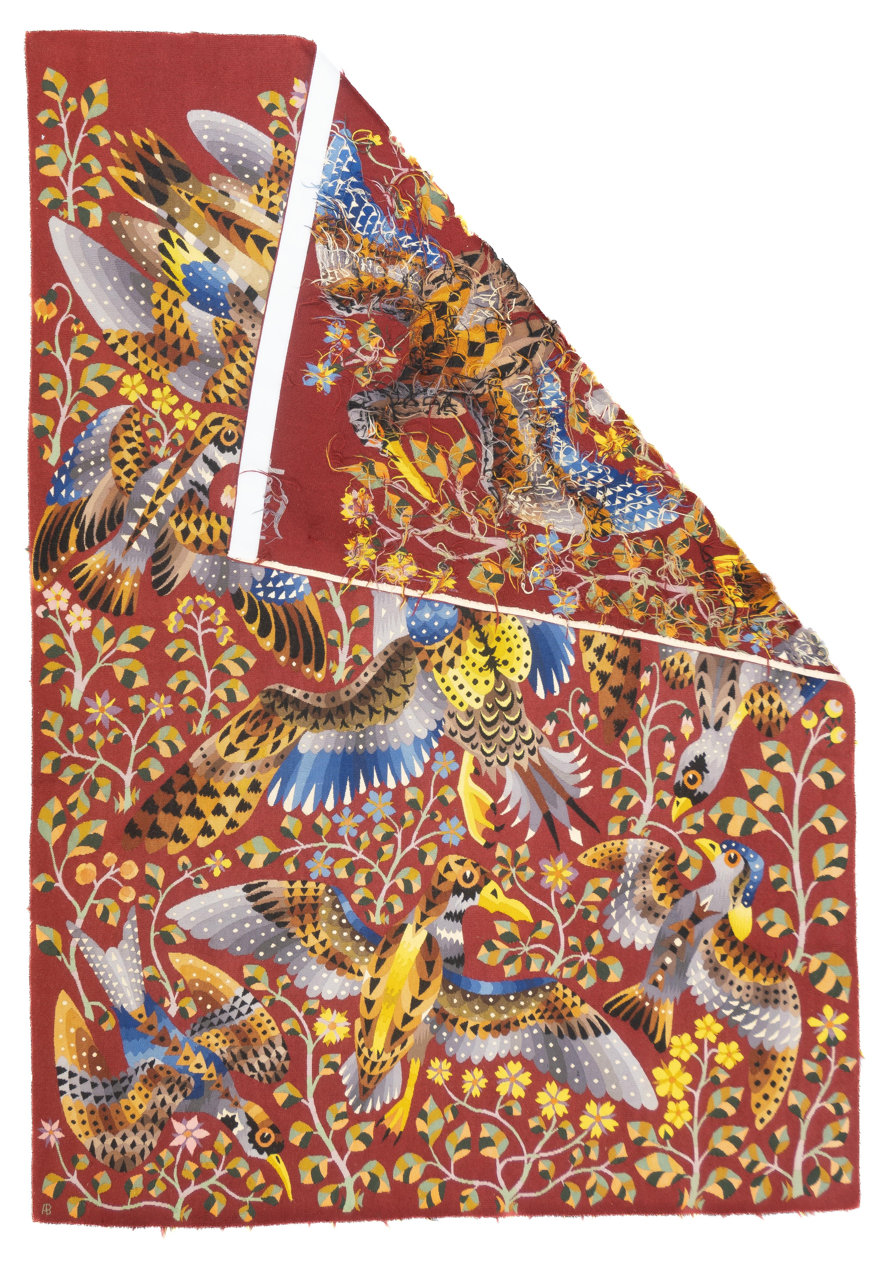 Fine Mid Century French Tapestry Signed Perrot 4’10” x 6’10