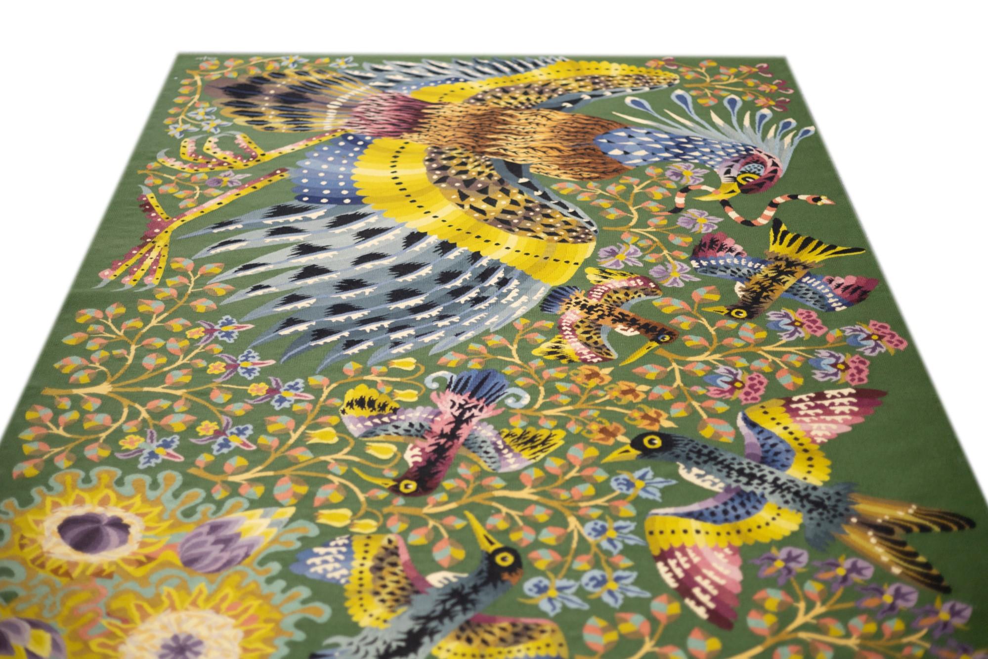 20th Century Fine Mid Century French Tapestry Signed Perrot 5'3