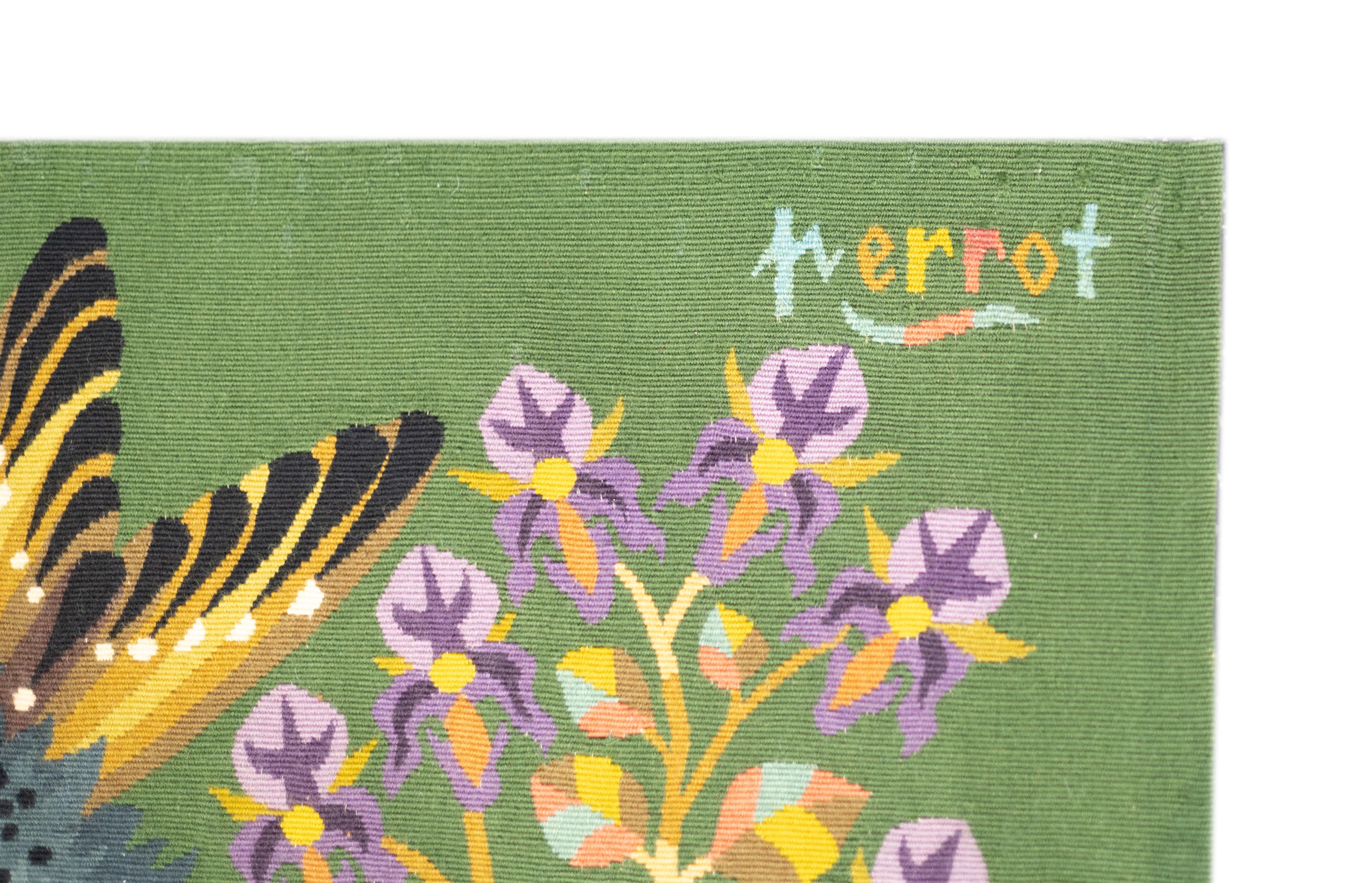 Fine Mid Century French Tapestry Signed Perrot 5'3