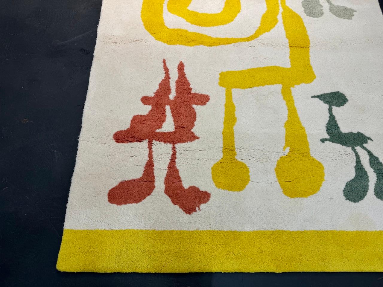 Fine Mid Century Genuine & Authentic French Wool Rug. For Sale 1