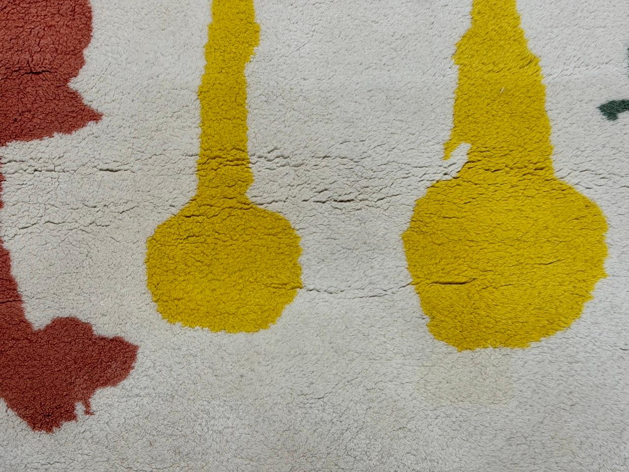 Fine Mid Century Genuine & Authentic French Wool Rug. For Sale 4
