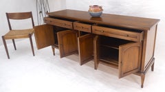 Fine Mid Century Light Walnut 5 Doors 3 Drawers Credenza Dresser Sideboard MINT
