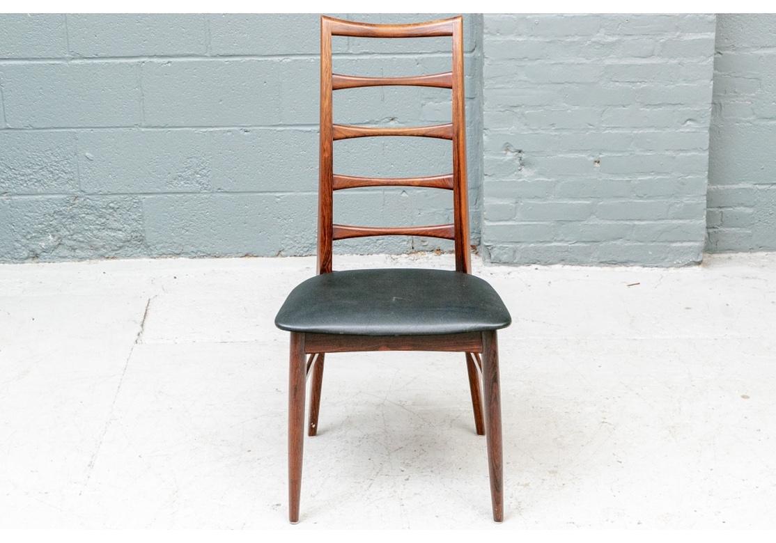 Fine Mid Century Mixed Set of 10 Niels Koefoed ‘Lis’ Chairs in Teak and Rosewood 5