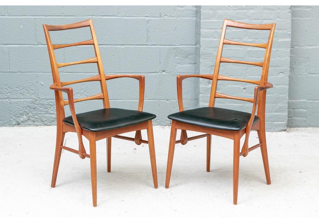 Fine Mid Century Mixed Set of 10 Niels Koefoed ‘Lis’ Chairs in Teak and Rosewood 10