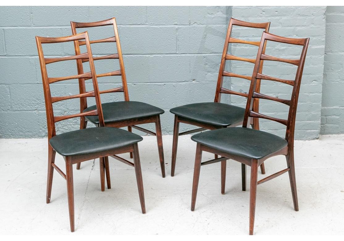 Fine Mid Century Mixed Set of 10 Niels Koefoed ‘Lis’ Chairs in Teak and Rosewood 14
