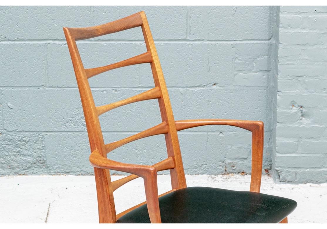 Fine Mid Century Mixed Set of 10 Niels Koefoed ‘Lis’ Chairs in Teak and Rosewood In Good Condition In Bridgeport, CT