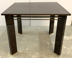 Fine Mid-Century Modern Ashwood Polished Bronze Square Lacquered Game Table