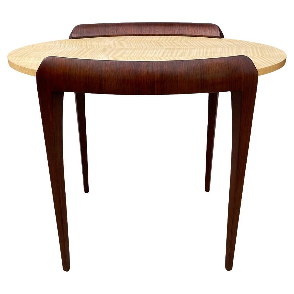 Fine Mid-Century Modern Side Table in Mixed Woods by Keno Brothers