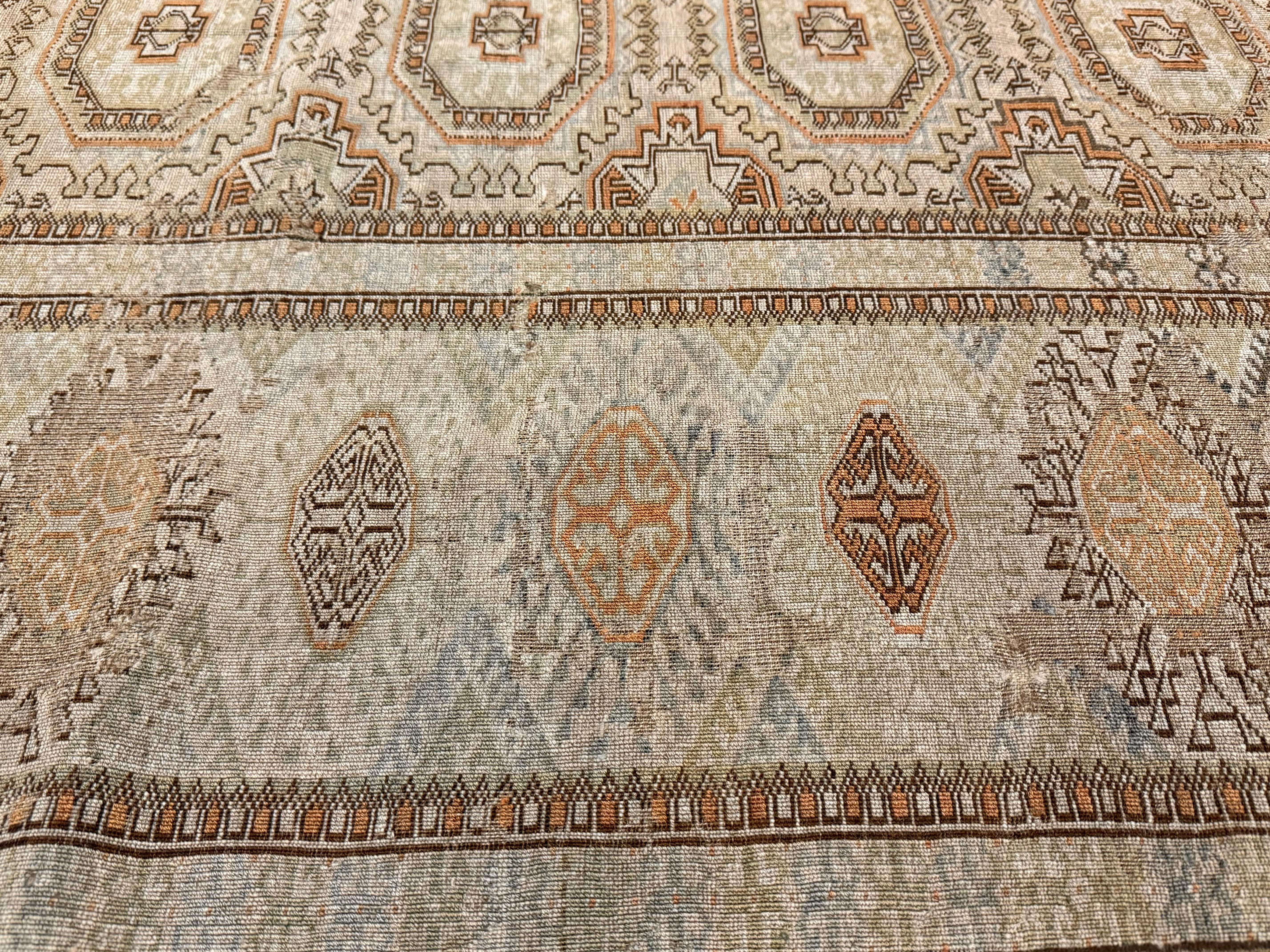 Tappeto di design persiano di metà secolo Bokhara 7' x 9'9