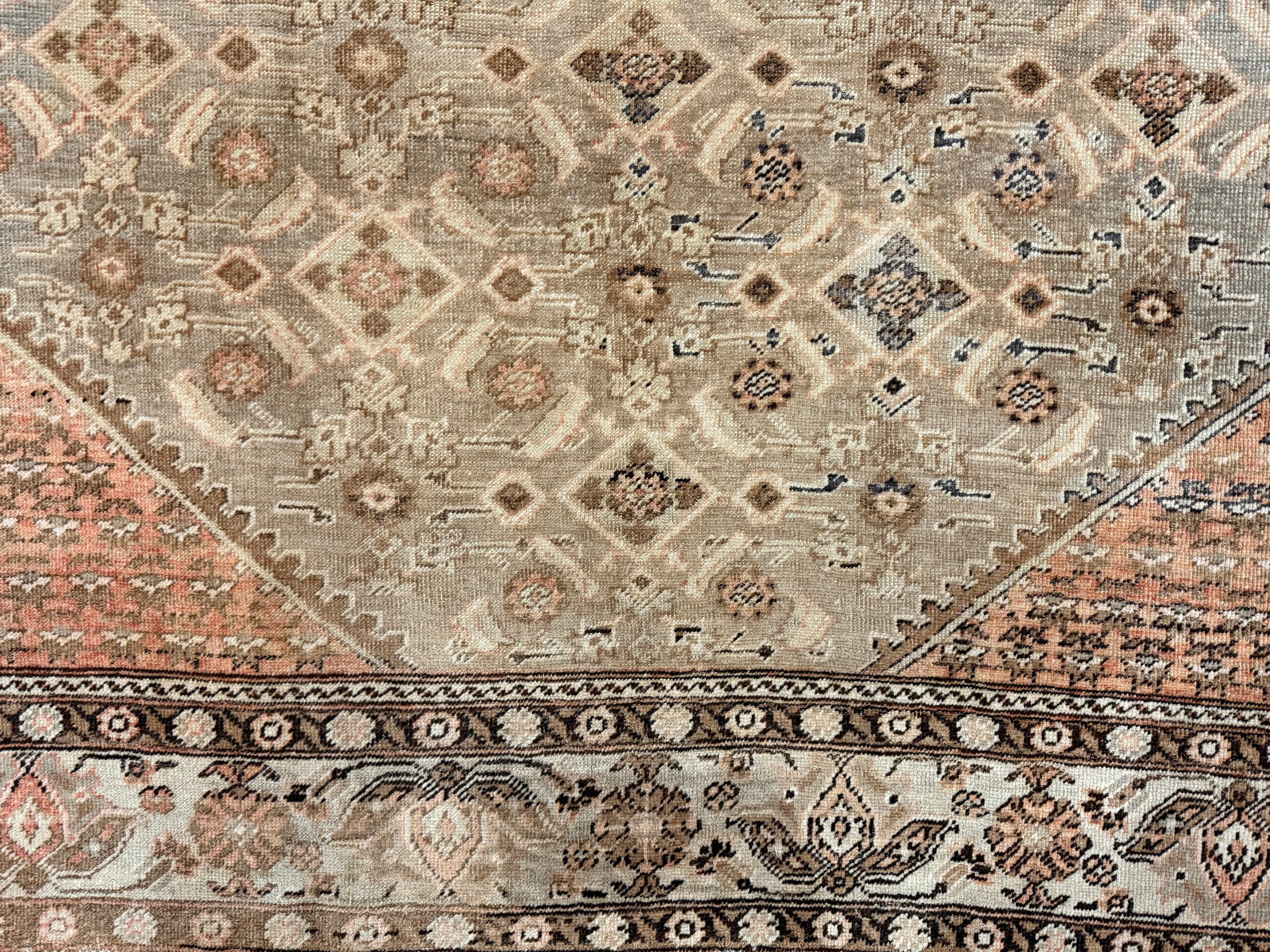 Persiano Tappeto Tabriz persiano di metà secolo 5'1