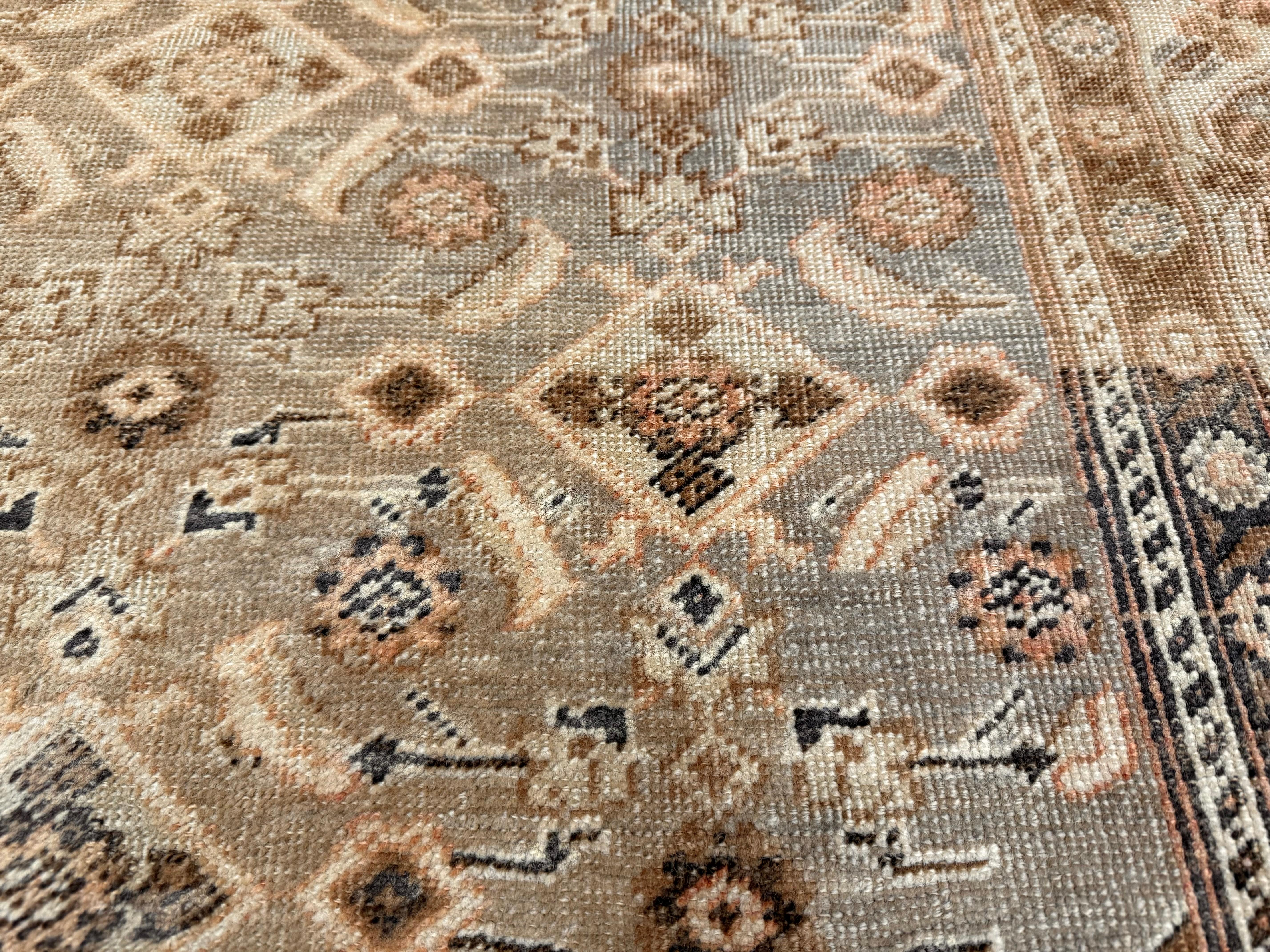 Lana Tappeto Tabriz persiano di metà secolo 5'1