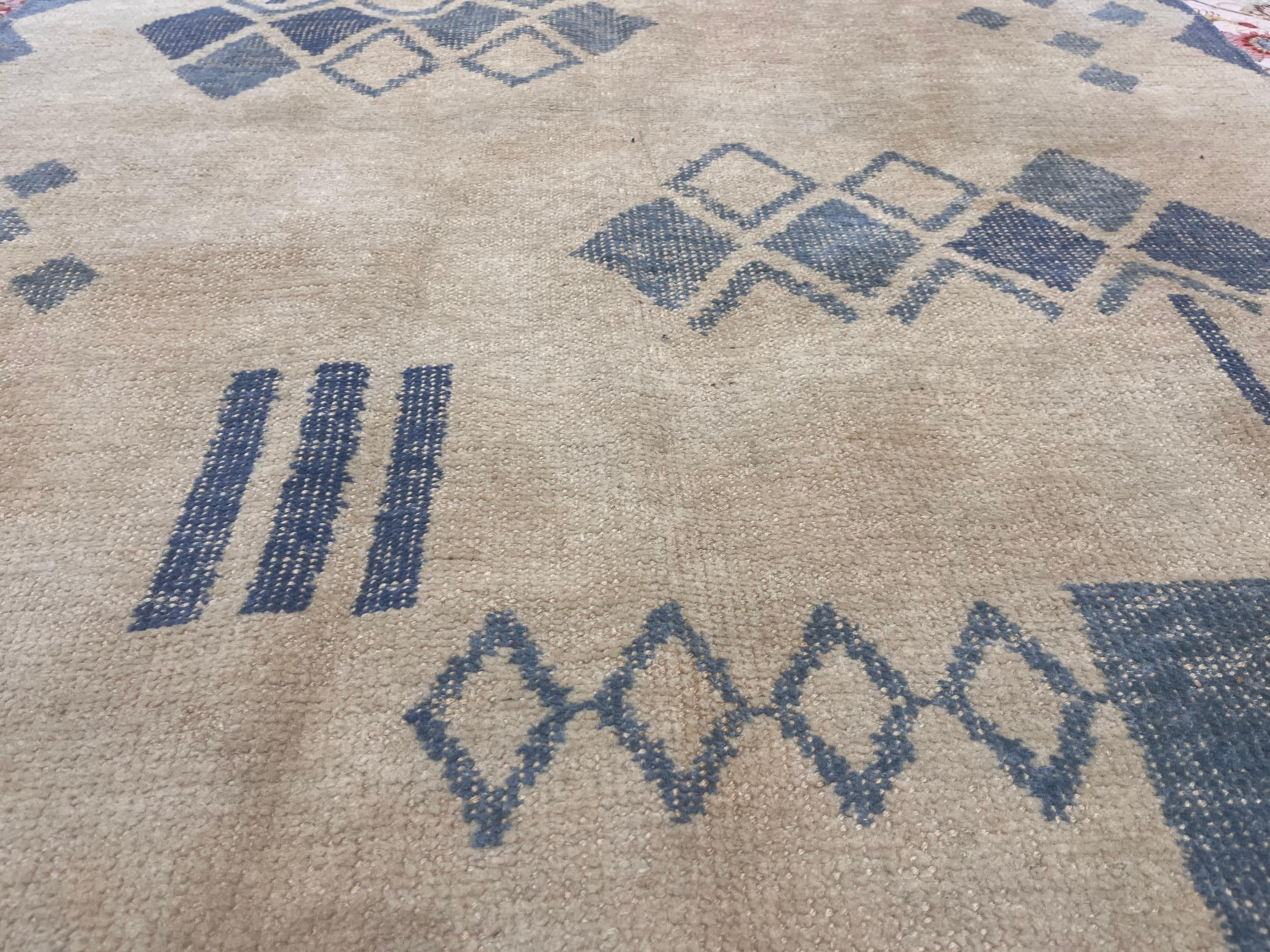 Wool Fine Mid Century Scandinavian Rug 4'0