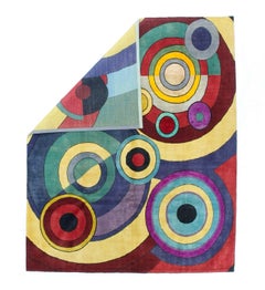 Fine Mid Century Sonia Delaunay Design Rug 6’8" x 8’2”