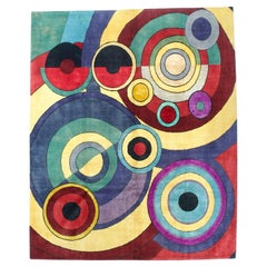 Fine Mid Century Sonia Delaunay Design Teppich 6'8" x 8'2