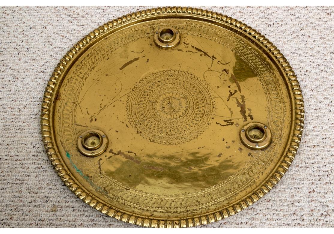 Fino Brasero de Latón de Oriente Medio con Soporte en venta 6