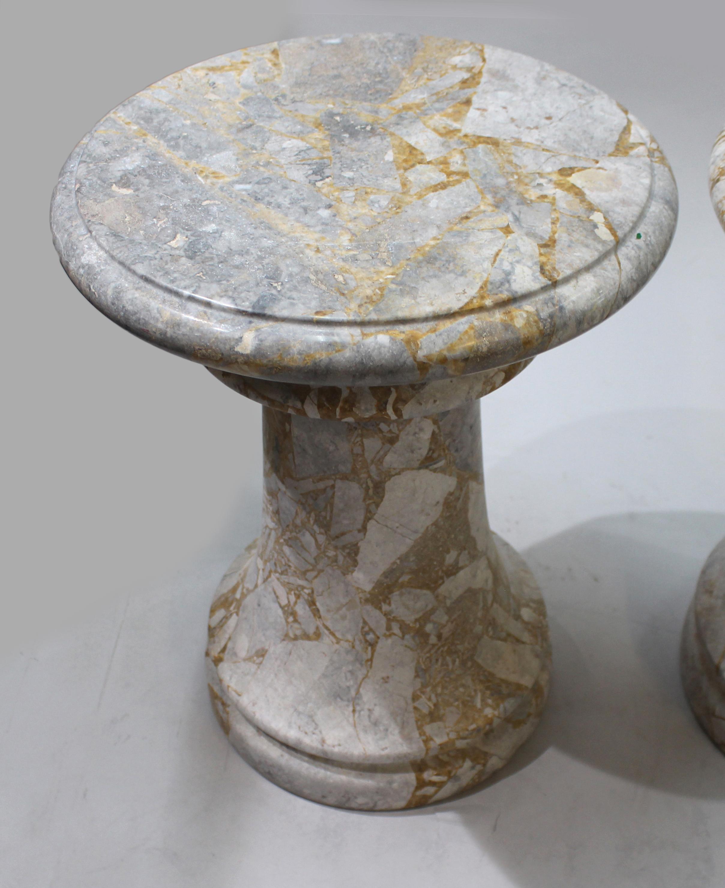 Fine Middle Eastern Circular Marble Table & 6 Stools 5