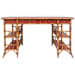 Fine Milling Road Campaign Style Rattan Desk