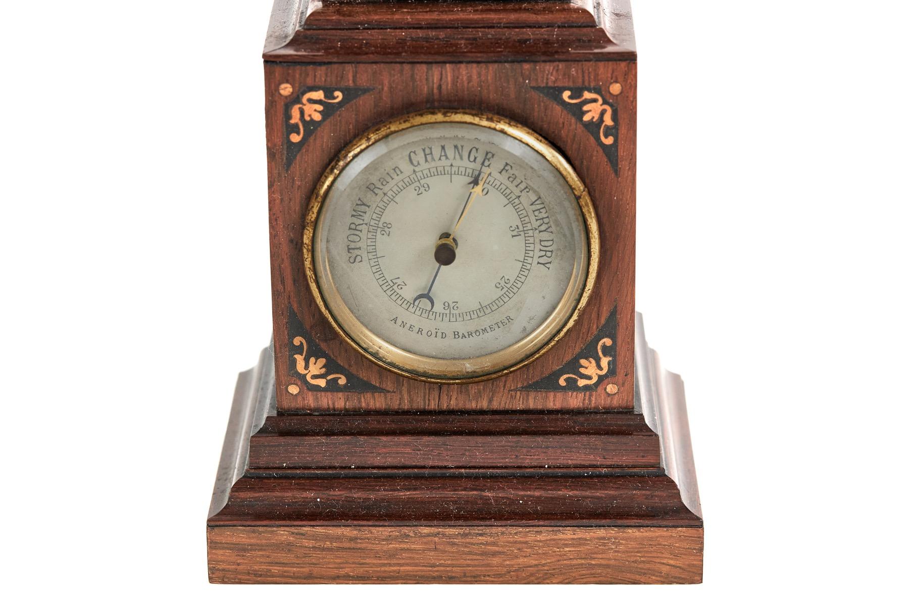 Feine Miniature viktorianischen Palisander & Intarsien Großvater Uhr (Poliert) im Angebot