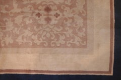 Fine Minimalist Antique Peking Chinese Rug with Tone-on-Tone Pattern