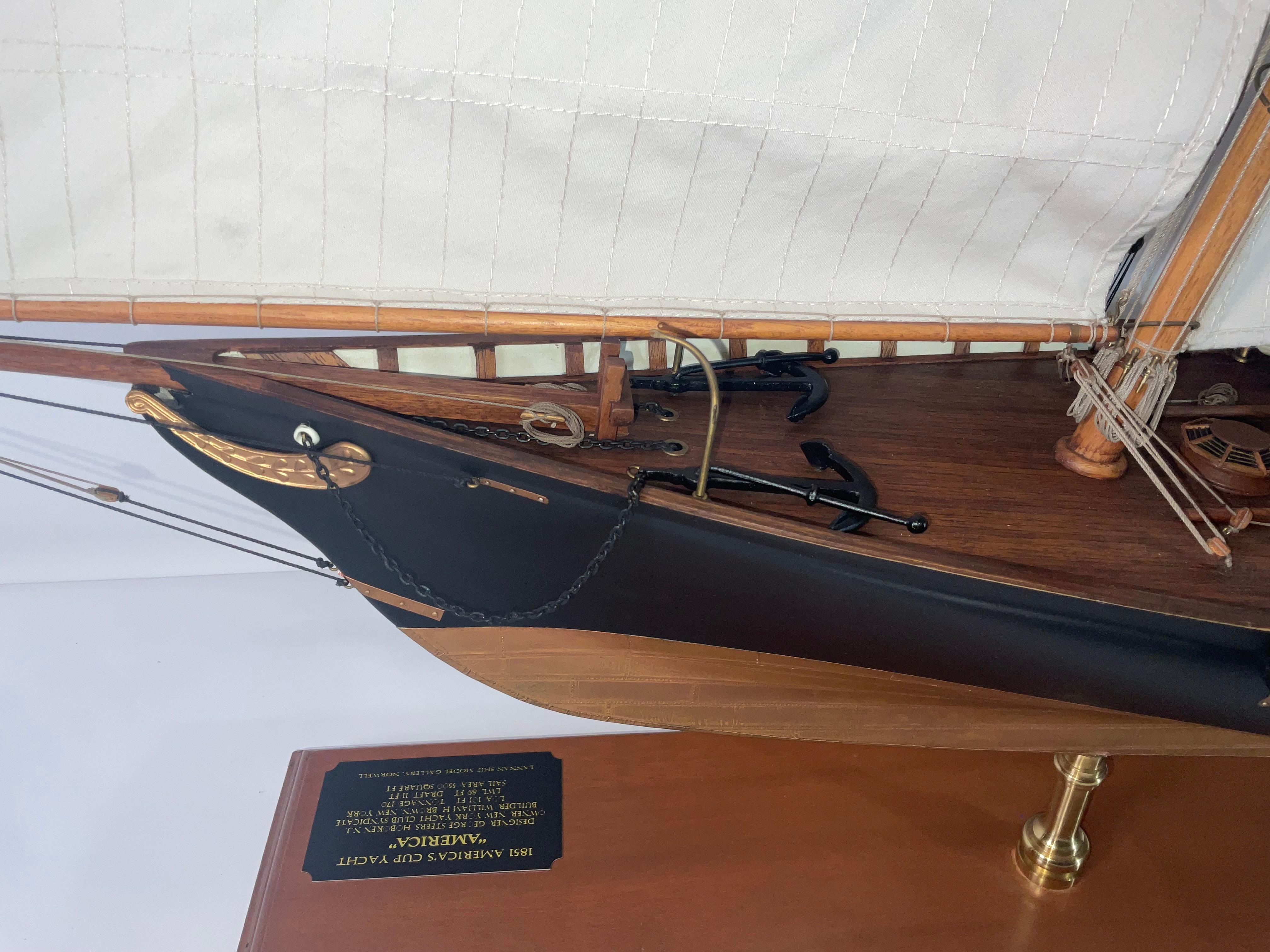 Modèle du yacht Schooner Yacht America en vente 14