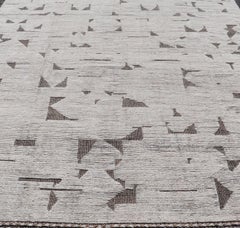 Modern Hand Knotted Rug by Keivan Woven Arts, Abstract Design 8'11 x 12'5