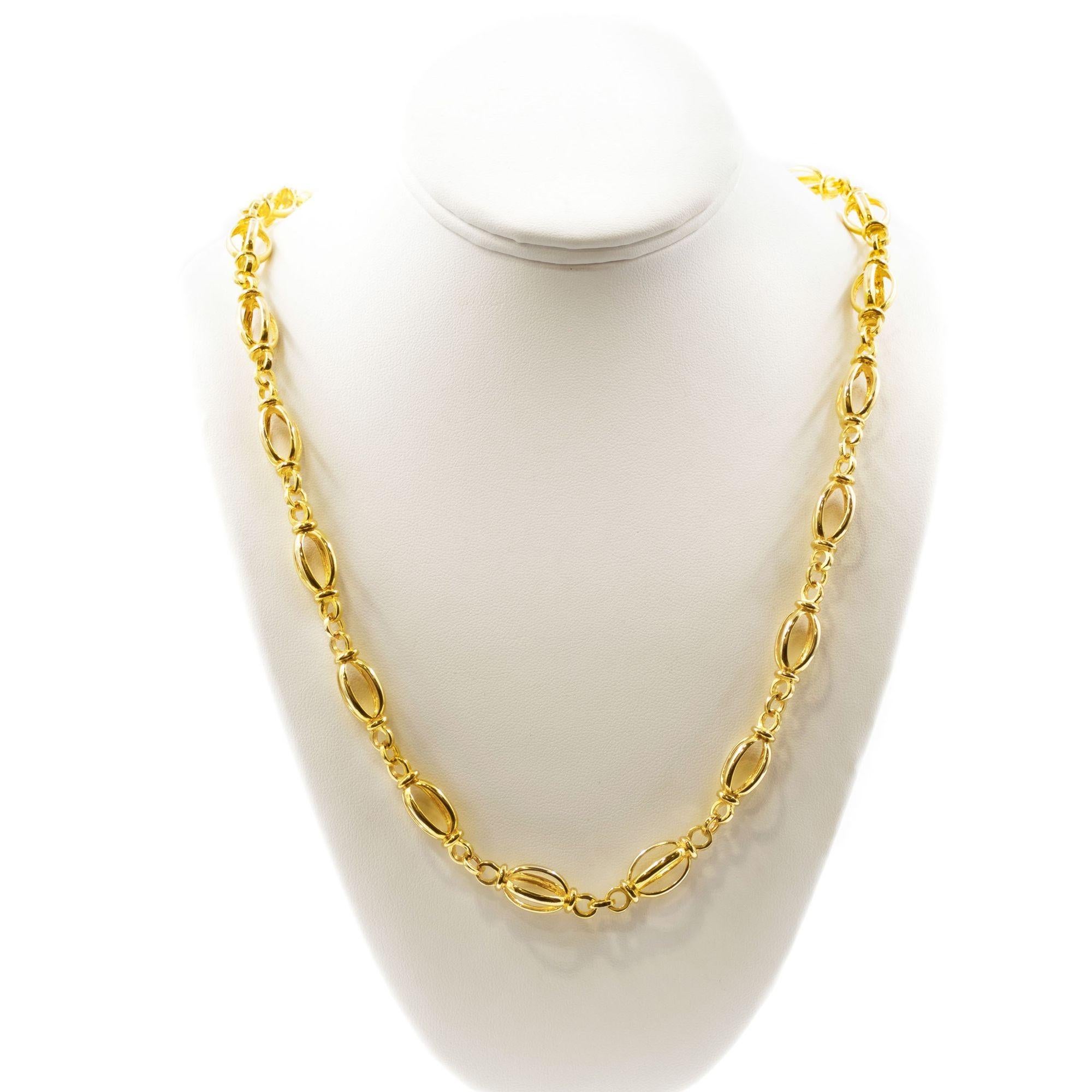 American Fine Modernist 14k Gold Necklace by Metropolitan Museum of Art For Sale
